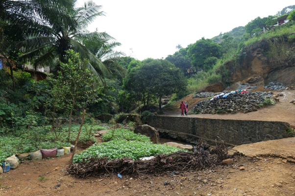 An area where Bintu mines stones and does gardening, Photo credit: Fasalie Kamara