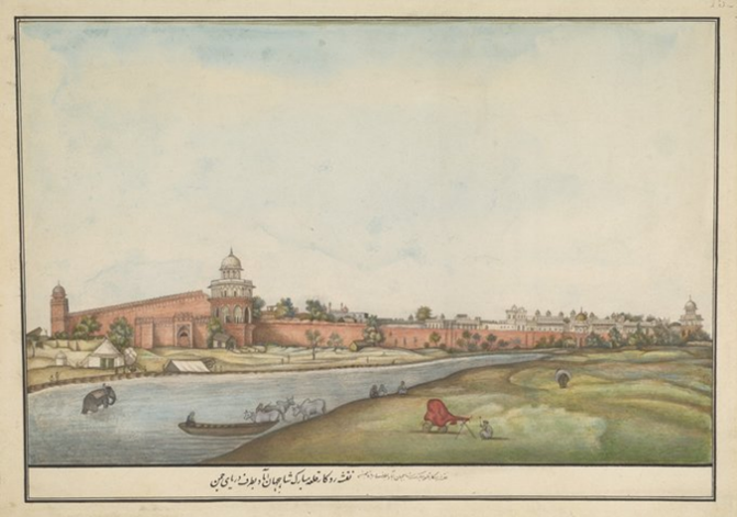 Yamuna flowing through Delhi by the Red Fort