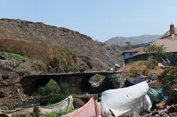Piles of waste at Bomeh dumpsite